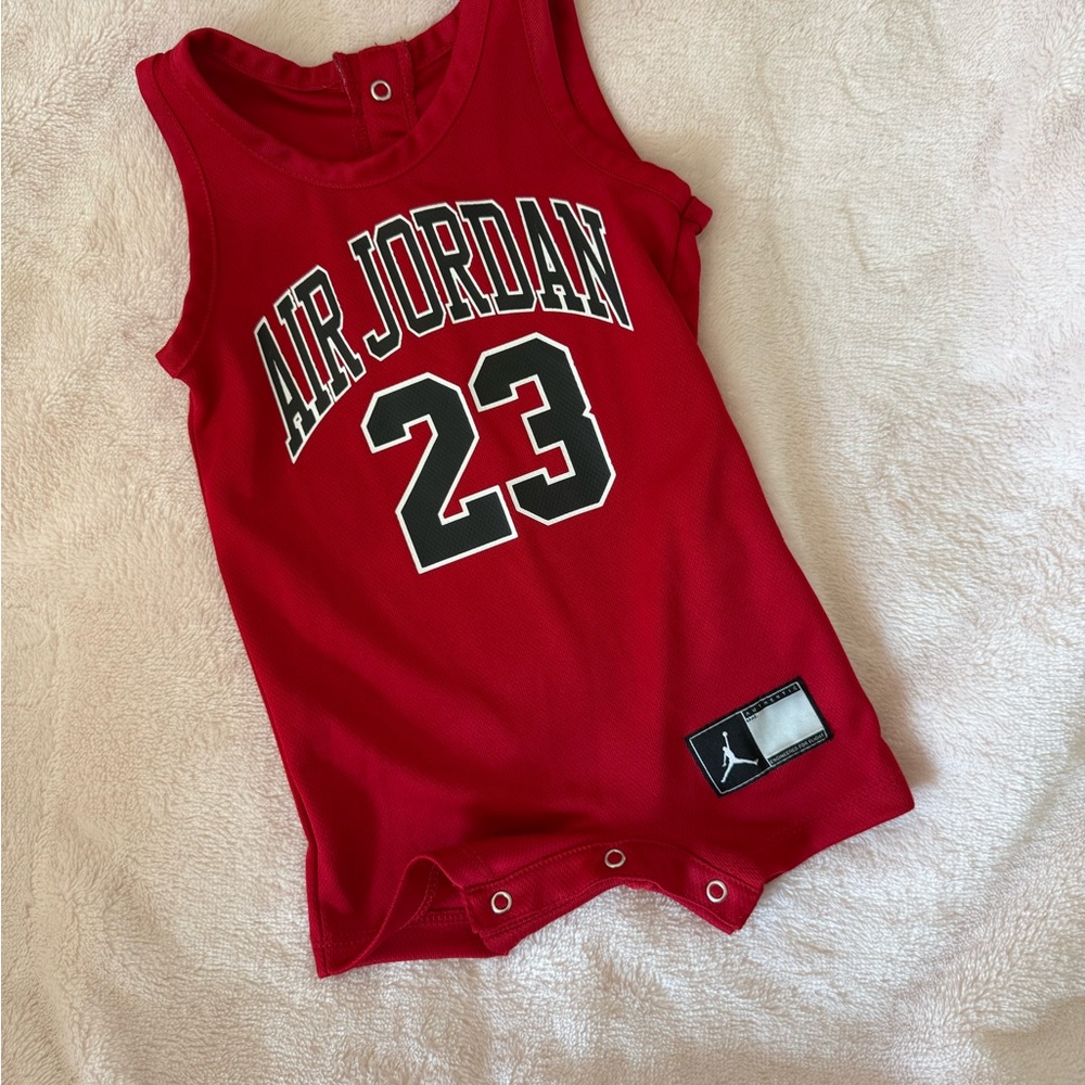 Baby Jordan jersey onesie